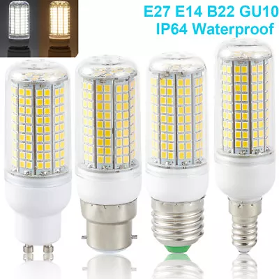 E27 B22 E14 GU10 LED Light Bulbs High Brightness 180 LED Corn Bulb Lamp 12W=100W • £6.71