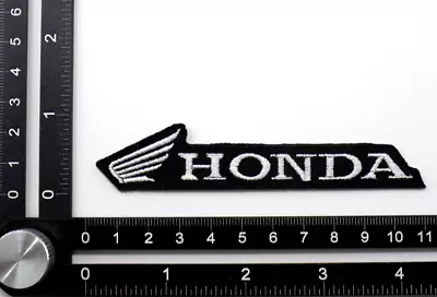 HONDA EMBROIDERED PATCH IRON/SEW ON ~4-1/8''x 7/8  WING CBR RVT XRV CRF RACING W • $6.99