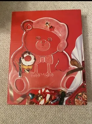 VINTAGE Mikasa Crystal Holiday Bear Serving Platter 11 1/2  Frosted Christmas • $27.58