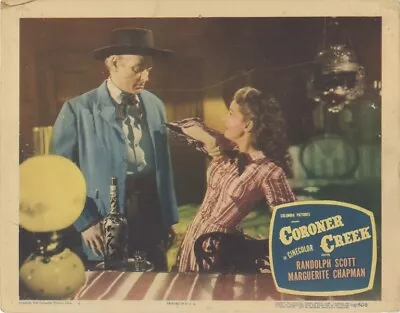 Coroner Creek Original 11x14 Lobby Card 1948 Randolph Scott Marguerite Chapman • $24.99