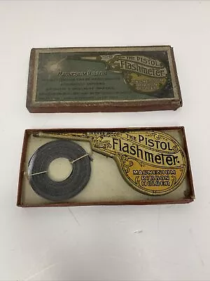 £69.99 • Buy VINTAGE ADVERTISING THE PISTOL FLASHMETER IN ORIGINAL BOX With MAGNESIUM RIBBON