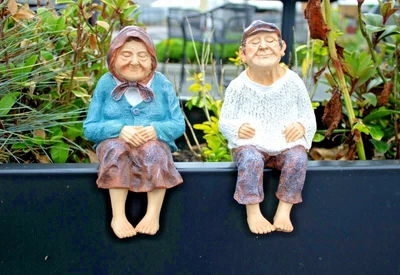 £21.99 • Buy Novelty Grandparents Garden Ornaments Ledge Shelf Sitter Sculpture Figurines