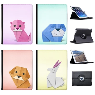 Azzumo Japanese Paper Origami Animals Faux Leather Case Cover For The Apple IPad • £11.99