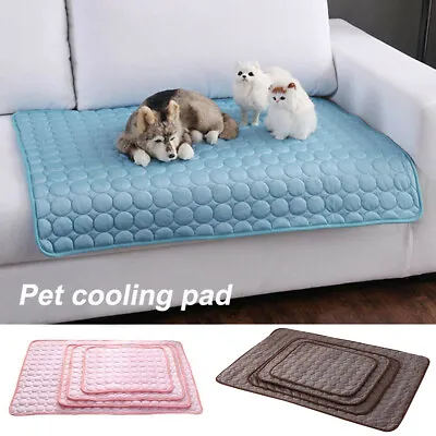 $9.99 • Buy Pet Summer Cooling Mat Cold Gel Pad Comfortable Mat For Dog Cat Puppies