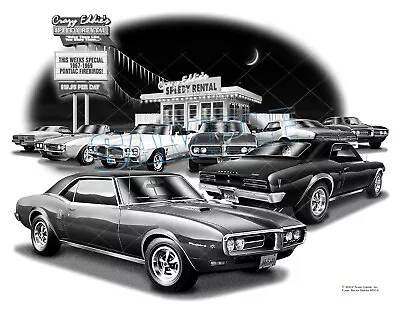 Pontiac Firebird 19676869 Muscle Car Art Print    **free Usa Shipping** • $24.99