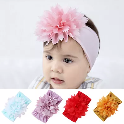 Baby Girls Hair Band Headband Flower Soft Elastic Headwear For Toddler Newborn N • $2.60