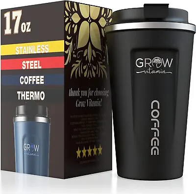 $16.95 • Buy COFFEE MUG Stainless Steel Tumbler Slider Lid Vacuum Insulated Travel Car Office