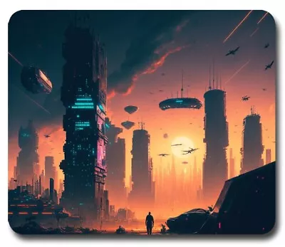 Futuristic Future Steampunk City - Mouse Pad / PC Mousepad - Gaming Gamer Gift • $8.95