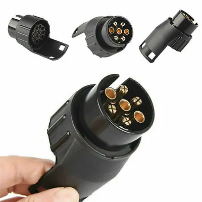 £6.99 • Buy 7 To 13 Pin Trailer Caravan Towbar Towing Electric Socket Adapter Plug Converter
