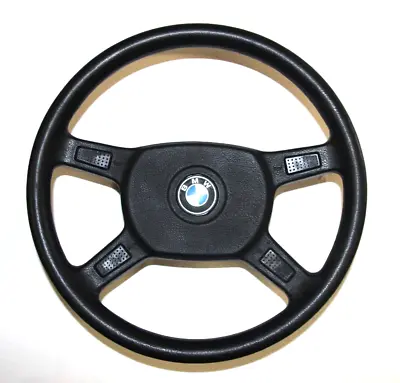 Bmw Oem E30 Steering Wheel 380mm Non Ab 4 Spoke Vgc! 32331154131 • $49.95