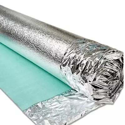 3mm Silver Acoustic Underlay - Wood Or Laminate Flooring Comfort Insulation 20m2 • £33.99