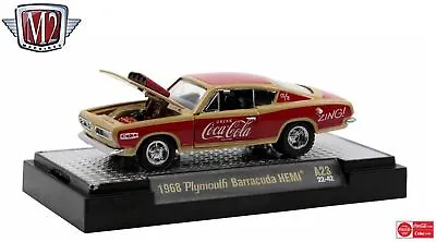 $14.99 • Buy New M2 Machines 1:64 Coca-Cola 1968 Plymouth Barracuda HEMI 52500-A23
