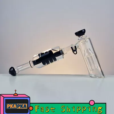 Bubbler Hand Hammer Glass Water Pipe Bong 6 Tree Arms Perc With Gliceryn Coil • $26.98