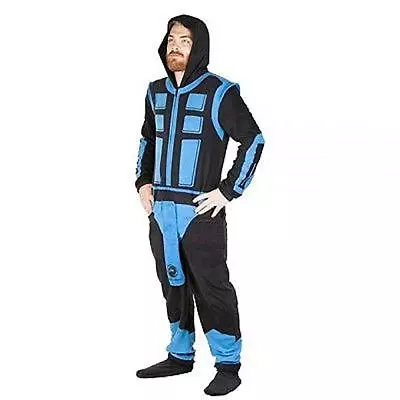 Mortal Kombat Mens Sub Zero Blue Union Suit Pajamas Costume Cosplay New S M • $9.99