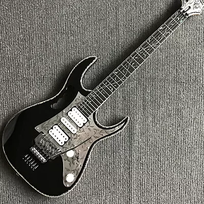 $270 • Buy Black 7V Electric Guitar 6 String Rosewood Fretboard HSH Pickups FR Bridge