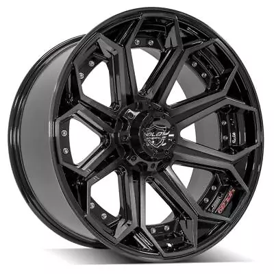 Set (4) Dodge Jeep RAM Dual 5 Lug 4Play 4P80R 22x10 Black Rims • $1000