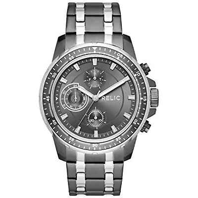 $60 • Buy Relic By Fossil Men Stainless  Quartz Watch ZR12553