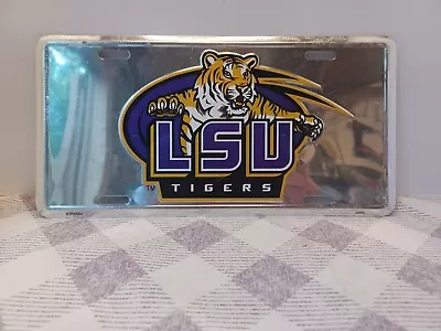 LSU Tigers Chromed Metal License Plate Tag • $11.99