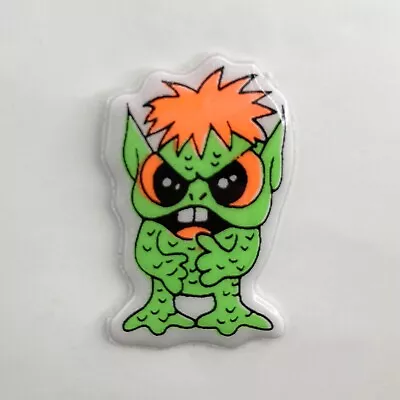 Vintage Puffy Stickers HTF 1980s Neon Green Orange Monster Halloween Collectible • $4