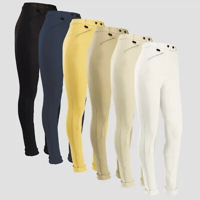 26 Equetech Junior Prima Jodhpurs CANARY 26  One Pair Only NEW & BAGGED • £25