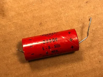 Vintage Planet 8 Uf 525v Paper Capacitor Axial Tube Amp Cap 1964 • $12