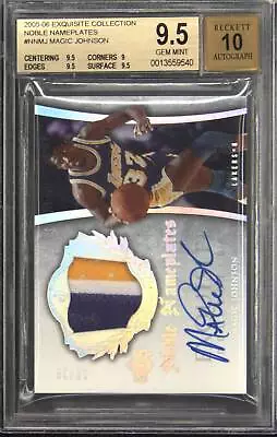 2005-06 Collection #NNMJ Magic Johnson Autograph Autograde 10 19/25 BGS BAS 9.5 • $1.25