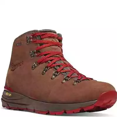 Danner Men's Mountain 600 Waterproof Hiking Boots Brown/Red -(Shoe Width D) • $90