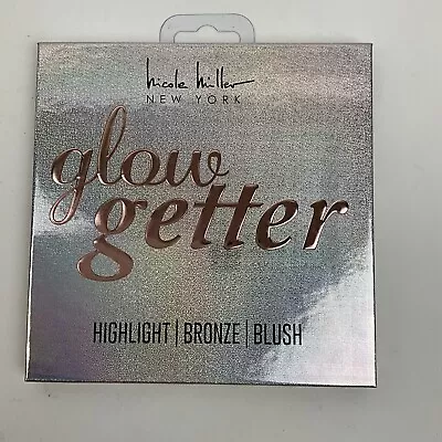 New Nicole Miller Glow Getter Palette Highlight Bronze Blush Full Size NIB • $16.99
