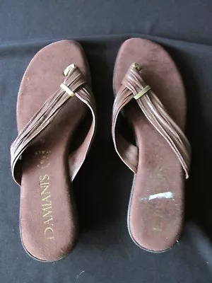 Damiani's NEW Leela Brown Cushioned Flip Flop Sandals Women's 8M • $27.99