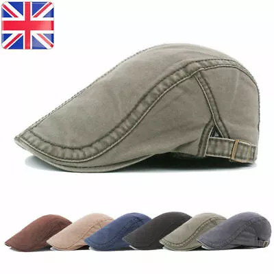 £9.12 • Buy Flat Cabbie Cap Hats Unisex Mens Retro Cotton Newsboy Classic Ivy Gatsby Sports
