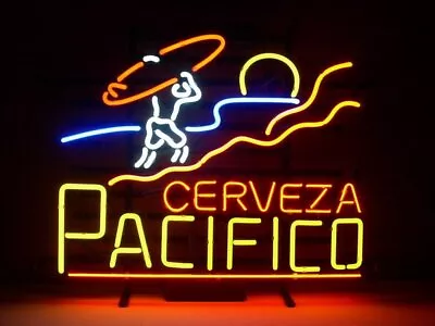 Cerveza Pacifico Surfing Beer 17 X14  Neon Sign Light Lamp Bar Decor Party Open • $122.49