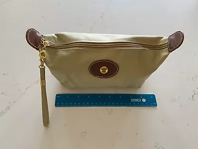 New Khaki Tan Le Pliage Folding Wristlet Wallet Make Up Cosmetic Bag Fits IPhone • £14.47