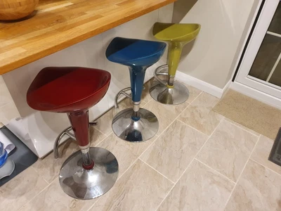 £15 • Buy Funky Breakfast Bar Stools X 3