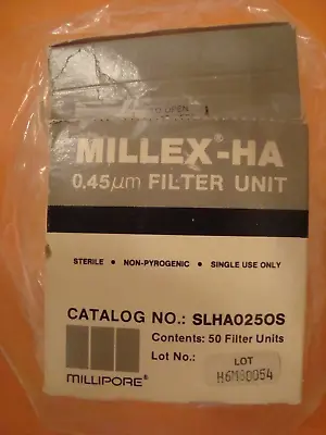 Millipore MILLEX-HA 0.45u SYRINGE FILTERS SLHA02505 NOS • $33.99