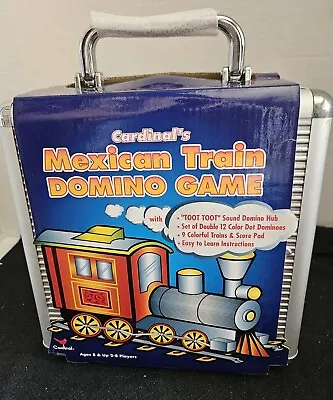 Mexican Train Dominoes Game In Aluminum Carry Case For Families And Kids Ages 8 • $12.95