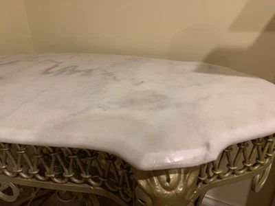 $400 • Buy Beautiful Antique Marble And Wrought Iron Table