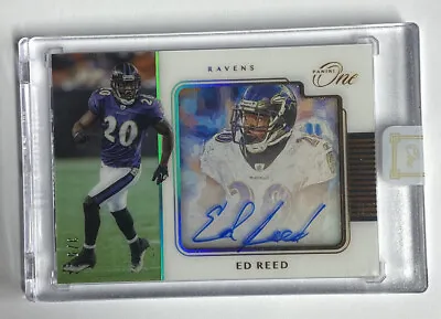 2019 Panini One Ed Reed Auto 3/5 #145 • $250