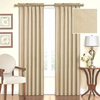 Eclipse Samara Blackout Energy-Efficient Thermal Curtain Panel 42  X 54  Ivory • $15.03