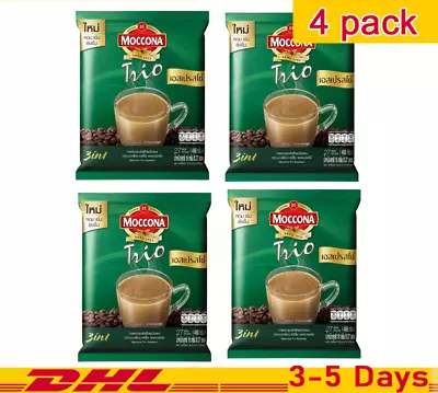 4x Moccona Trio Espresso Coffee 3 In1 Mixed Instant Drink Rich Halal 27 Sachets • $109.99