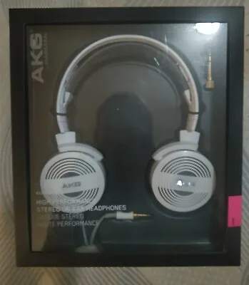 AKG By Harman White High Performance Stereo Headphones Brand New In Box  • $118