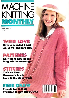 Machine Knitting Monthly Pattern Magazine February 1994 Vintage Ladies Mens • £6.49