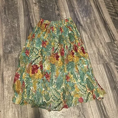 Bila Of California Skirt Womens Medium Floral Maxi Layered Flowy Boho • $19.99