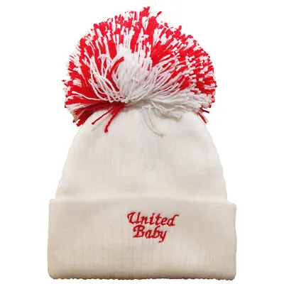 United Baby Bobble Hat Pom Medium Red & White Fan Original Gift From Manchester • $13.88