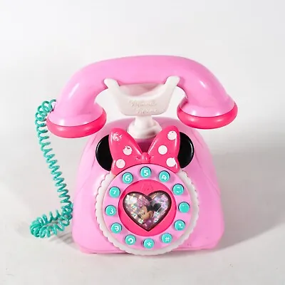 Disney Minnie Plastic Pink Talking Light Up Telephone Toy *Untested* • $13.99