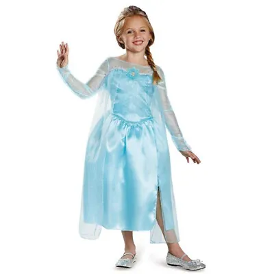 NEW M Officially Licensed Disney Princess Elsa Frozen Dress Halloween Costume • $15.75
