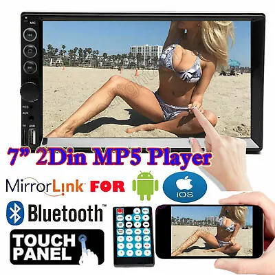 Double Din 7  Car Stereo MP5 Bluetooth Radio USB Fit Ford F-150 Explorer Mustang • $48.93