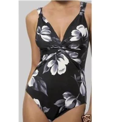 Miraclesuit  Pandora Slimming One Piece Swimsuit In Still Magnolias Size 16 • $14.99