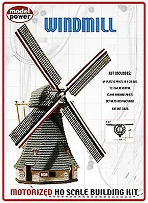 Model Power HO Scale Building Kit - Motorized Windmill • $31.95