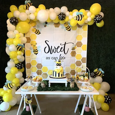 Bee Party Decor Kids Birthday Baby Shower Balloon Arch Garland Kit Gender Reveal • £13.19