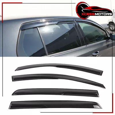 $27.98 • Buy Fits 10-14 VW Golf MK6 GTI Mugen Style Tape-On Window Visors Deflectors 4PCS Set